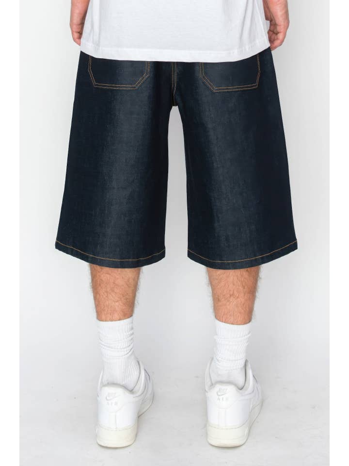 CC Wholesale Clothing – wholesale Shorts – Men's – Baggy Fit Raw Denim Shorts2