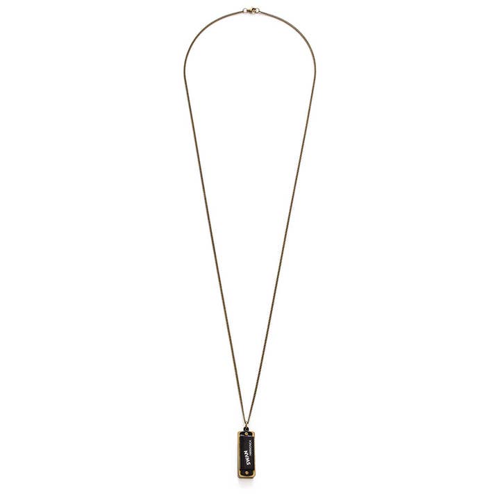 Amano Studio - Wholesale Pendant/Charm Necklace - Harmonica Sola - Black