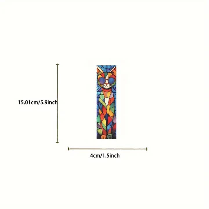 Magnifique Hearts - Wholesale Bookmark - Cat-Themed Stained Glass Style Bookmarks – Artful Markers
