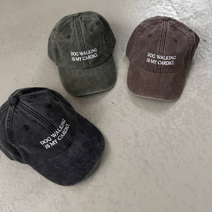 Lieblingspfote - Wholesale Honkbalpet - Uniseks - HONDEN UITLATEN is mijn cardio Cap Vintage Bruin2