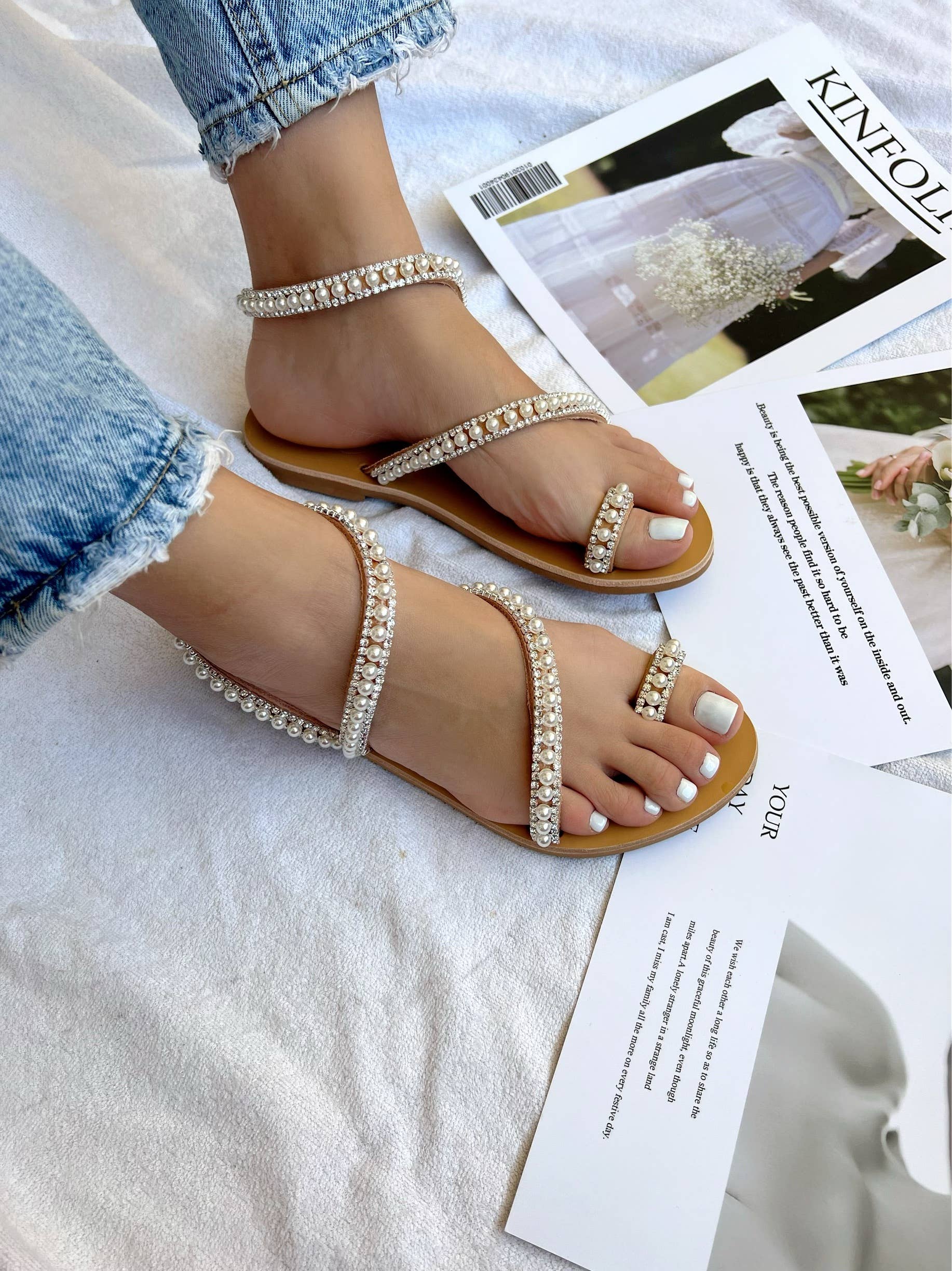 Christina Christi - Vente Sandales – femme - Sandales en cuir pour femmes, Sandales de mariage, Sandales de mariée6