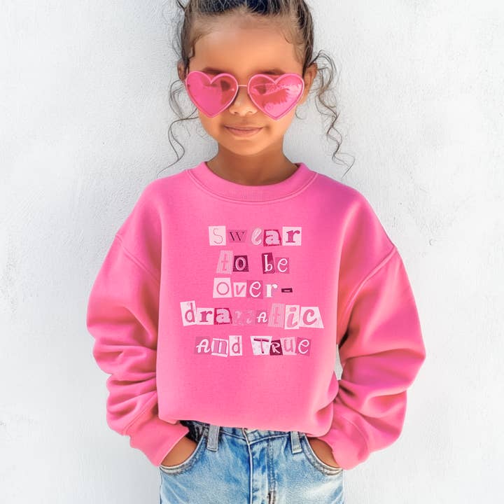 Over Dramatic | Swiftie Girls Valentines Day Sweatshirt for wholesale by Holland Ave Clothing