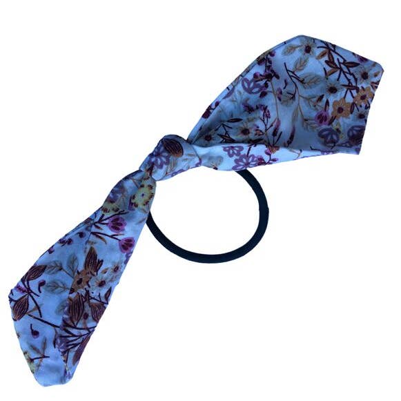 Set of 6 Yellow Purple Flower Elastic Knot for wholesale by Obi Obi