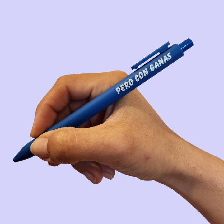 Pero Con Ganas Blue Ink Pen for wholesale by Ana Karen Loves Paper