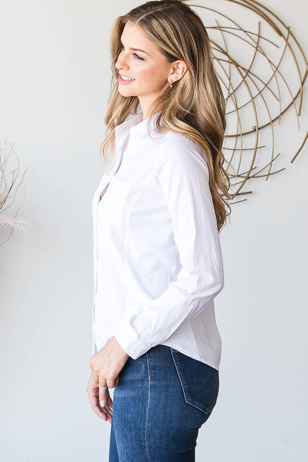 HEIMISH - Wholesale Button Down Shirt - Women's - KT083-2 LONGSLEEVE COLLAR SHIRT FRONT BUTTON CLOSURE6