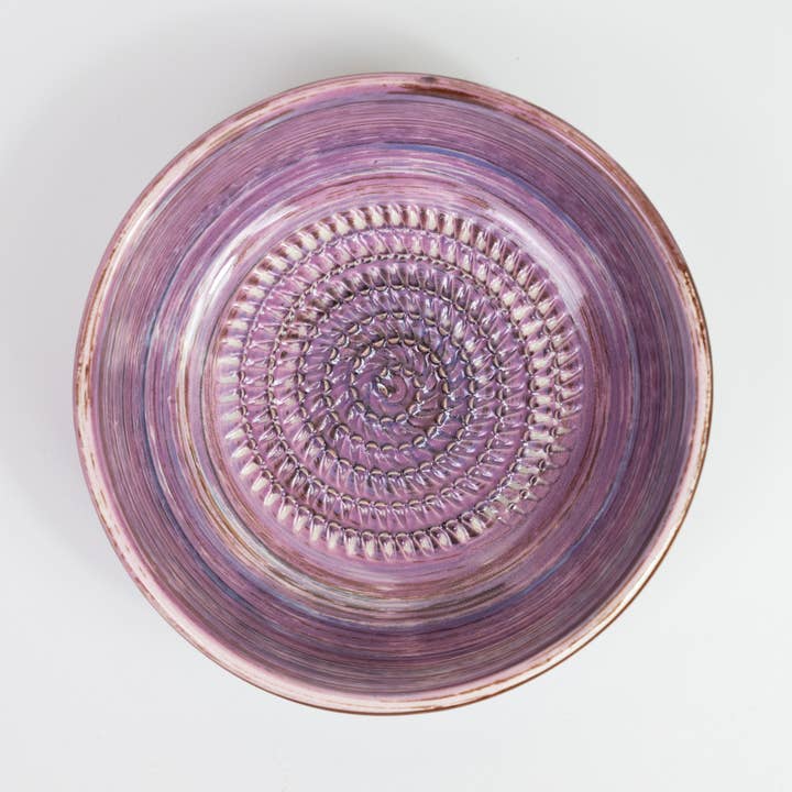 Alfar Tierra Cocida - Wholesale Grater - Handmade Ceramic Grater Plate/Rose LAVENDER
