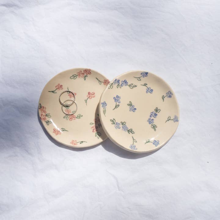 Erika Christine Ceramics - Wholesale Jewelry Dish - Wild Flowers Ring Dish2