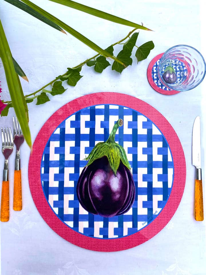 ZOMER Masonite Placemat - Aubergine voor wholesale door Dimorae home