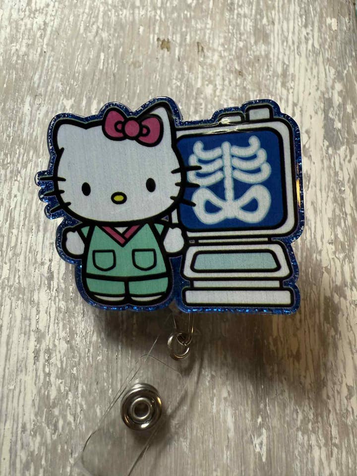 Badge ReeL HK Blue Xray for wholesale by The Wild Poppy
