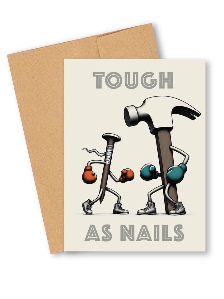 Encouragement Card, Grit–Tough as nails for wholesale by BounceBack