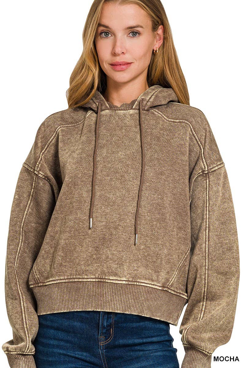 Vanilla Monkey - Wholesale Hoodie - Women's - Acid Wash Fleece Hoodie7