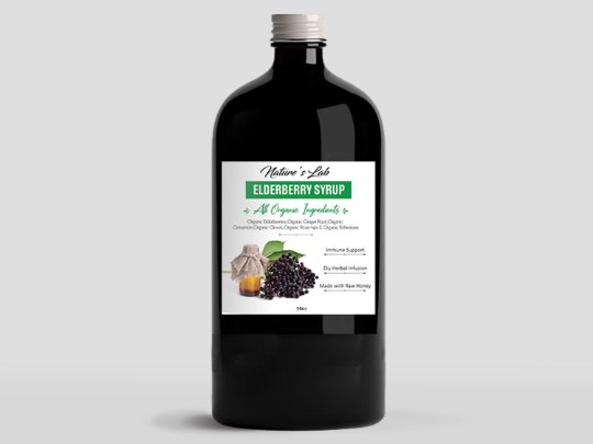 Nature's Lab - Natural Sisters - Wholesale Oral Supplement/Vitamin - Organic Elderberry Syrup (Sambucus nigra) by Nature's Lab - Handmade and Hand-poured in NYC2