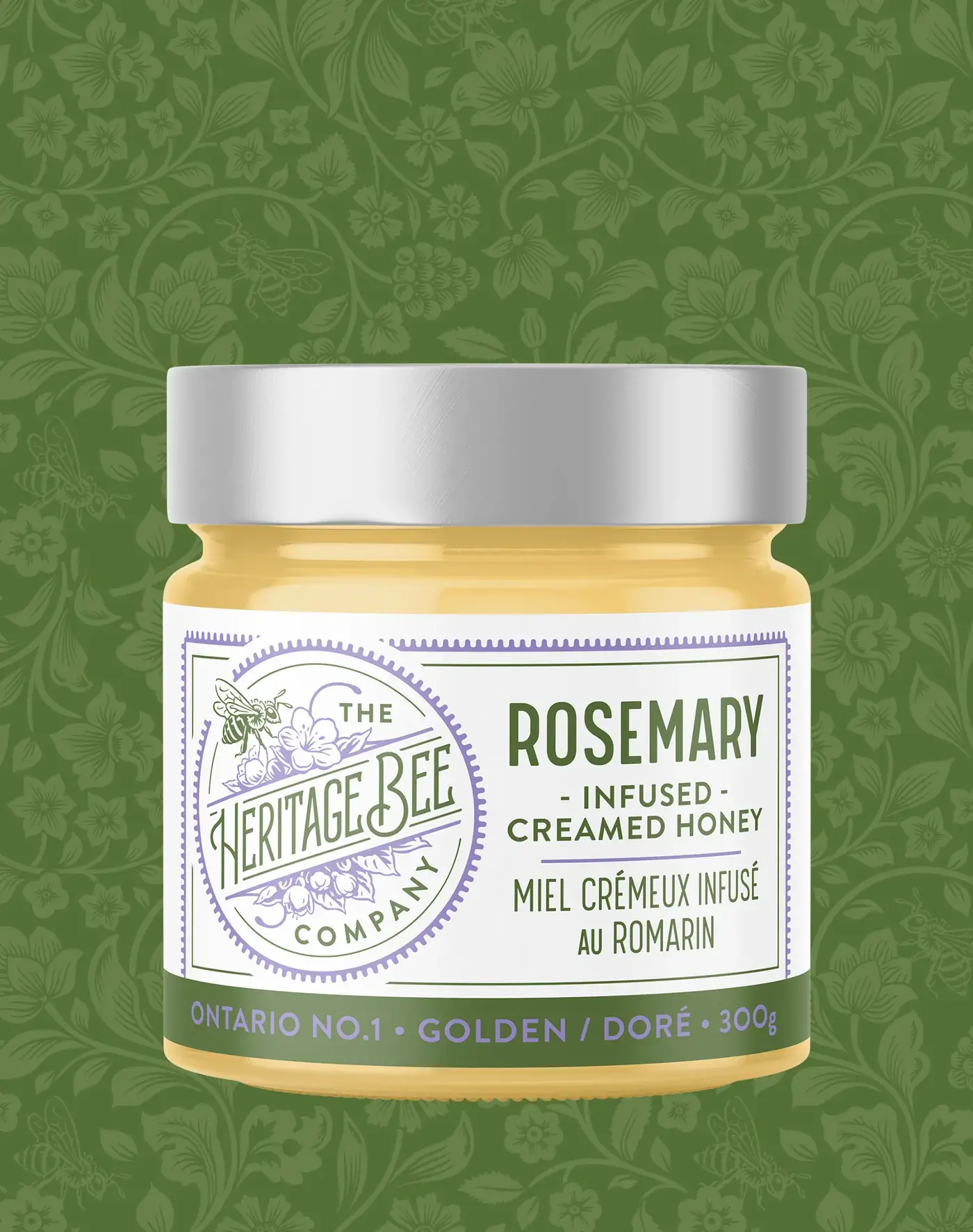 Heritage Bee Co. - Wholesale Honey - Rosemary Creamed Honey - 300 g (10.6 oz)1