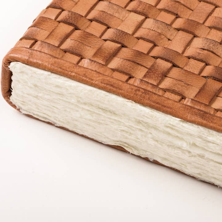 Primitives by Kathy - Wholesale Stationery/Notecard Set - Woven Leather Journal
