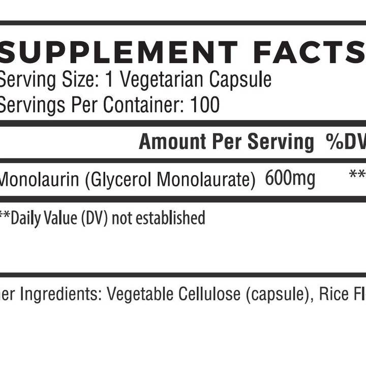 Natural Cure Labs - Wholesale Oral Supplement/Vitamin - Premium Monolaurin 600mg5