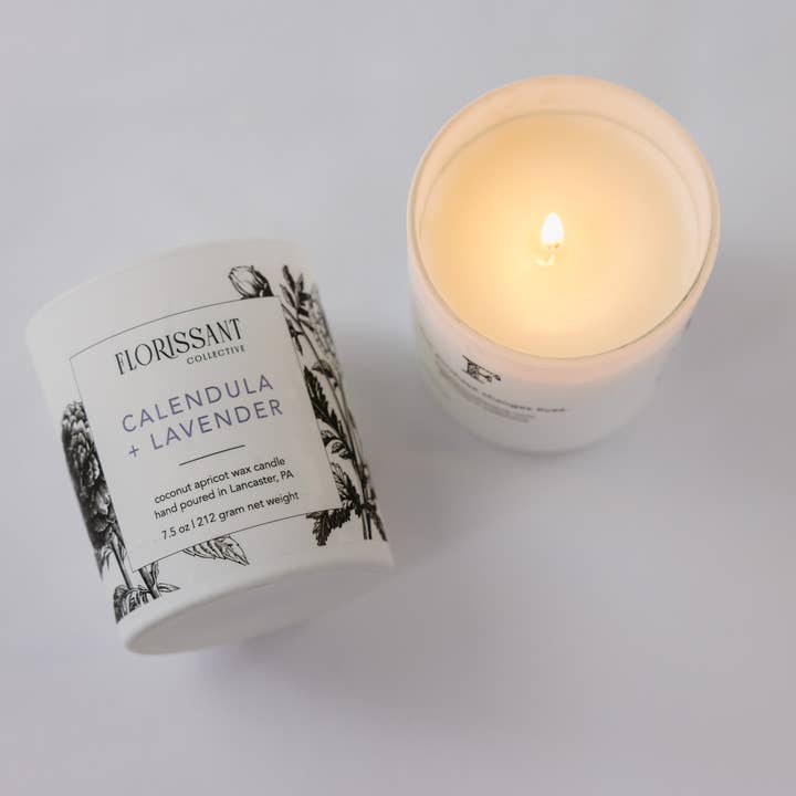 Calendula + Lavender Candle Tumbler for wholesale by Florissant Collective