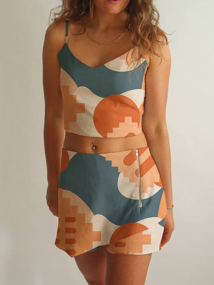 Alora Crop-Top- und Shorts-Set für den Großhandel von Averie