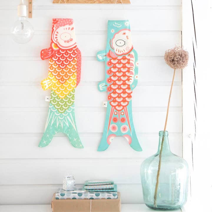 MADAME MO - Wholesale Decorative Tassel/Wall Drop - Koinobori Light Blue