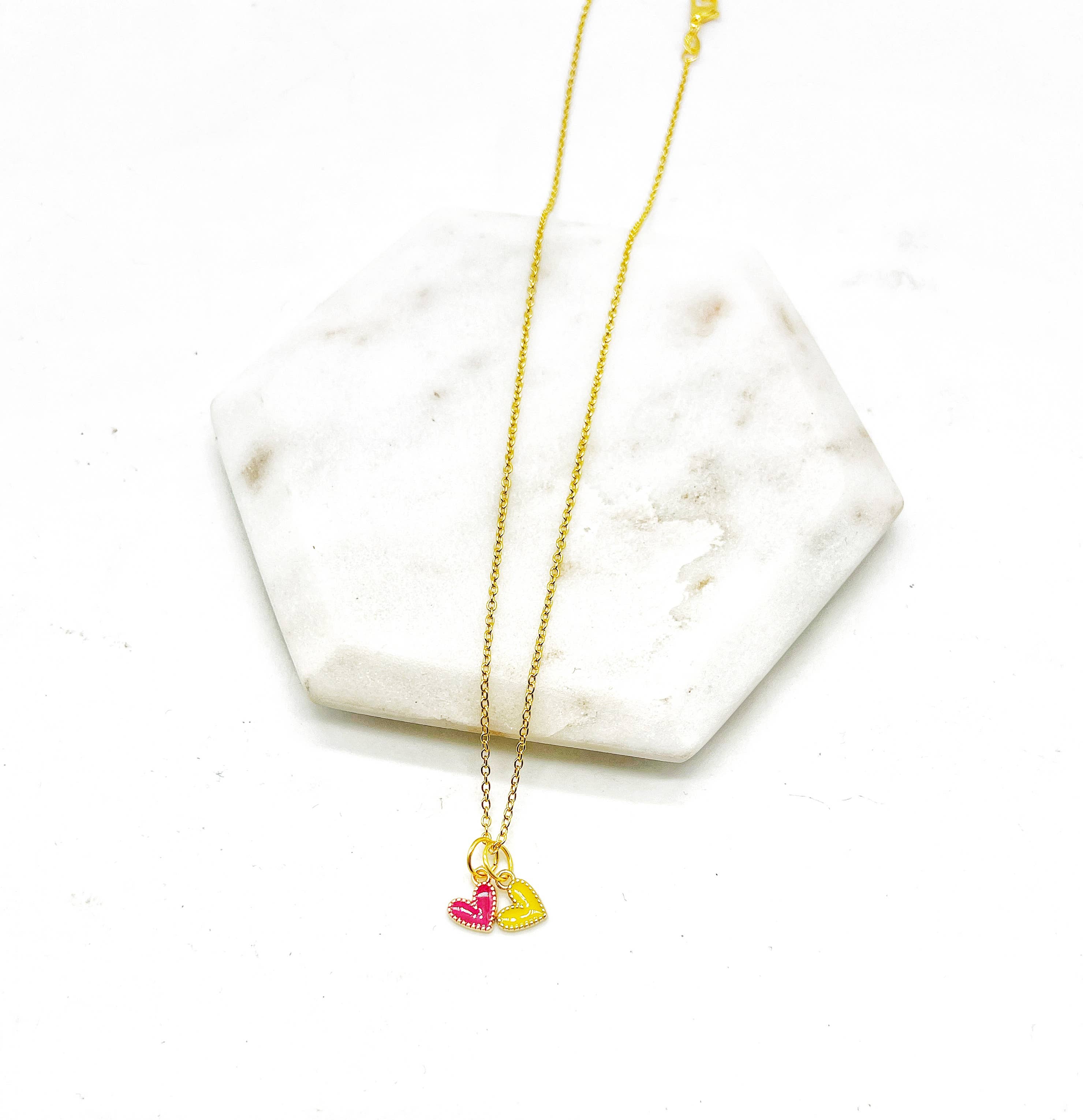 Baubles by B - Wholesale Pendant/Charm Necklace - Red Yellow Chiefs Heart KC Charm Necklace Kansas City4