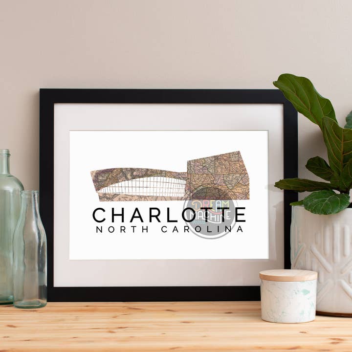 Charlotte Print, Charlotte Skyline, Charlotte Art, Charlotte Poster, Charlotte Watercolor, Charlotte Art Print, Charlotte Map, Charlotte Art MapSymbol67 per la vendita all'ingrosso da parte di DreamMachine Prints