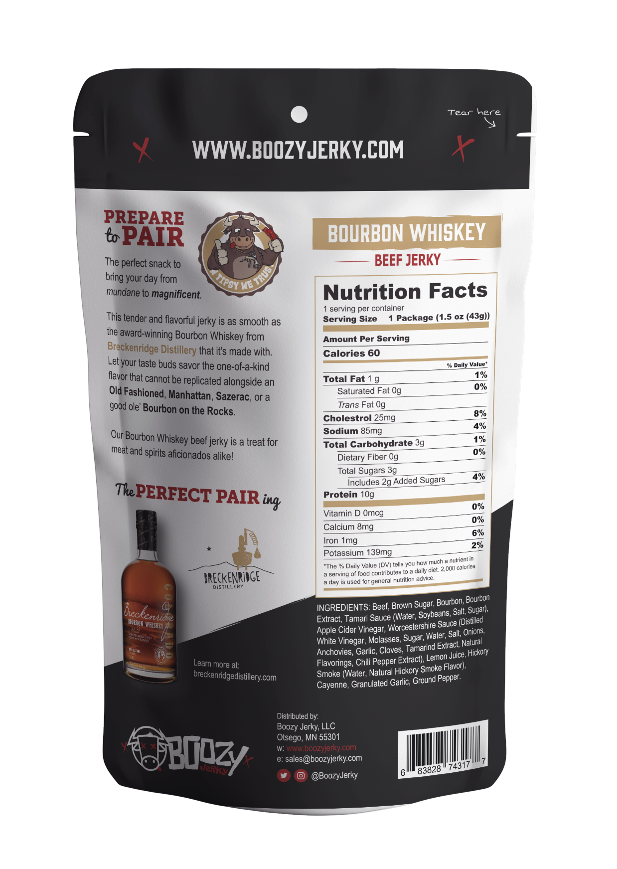 Boozy Jerky - Wholesale Jerky - Bourbon Whiskey Beef Jerky6