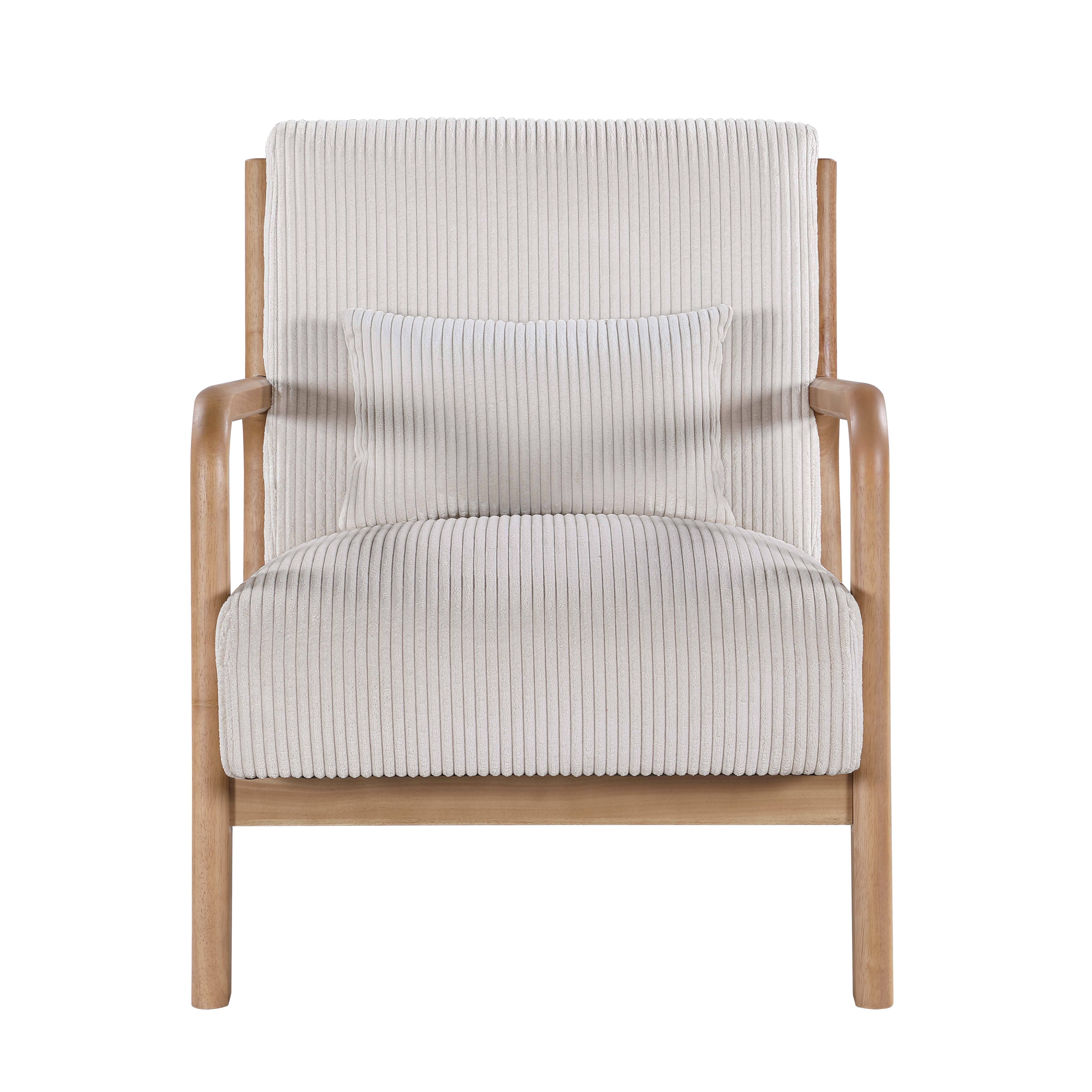 39F Inc. - Vente Chaises - Fauteuil en velours côtelé en bois, Gris/Beige/Jaune/Rose/Camel18