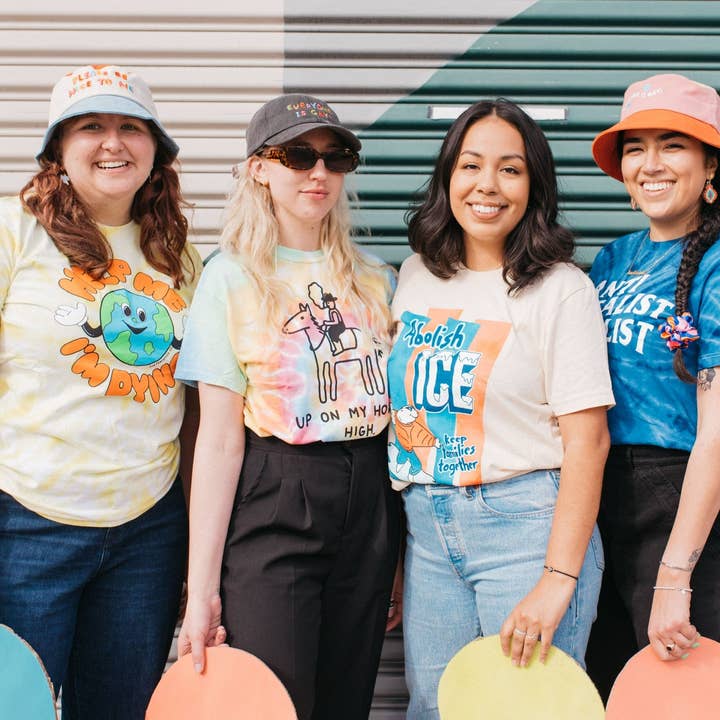 The Peach Fuzz - Wholesale Bucket Hat - Women's - Please Be Nice To Me Color Block Bucket Hat12