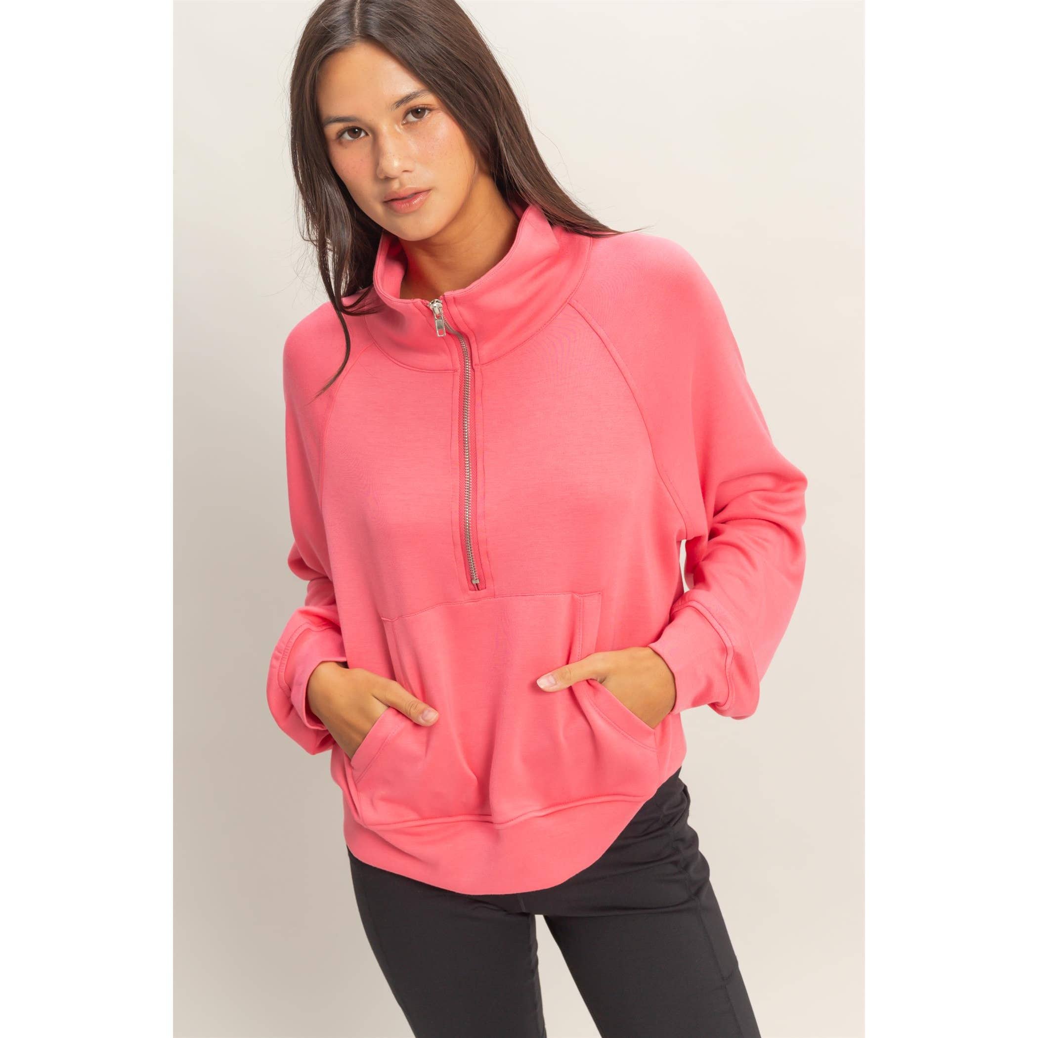 HYFVE - Wholesale Sweatshirt - Women's - Half-Zip Collar Pullover18