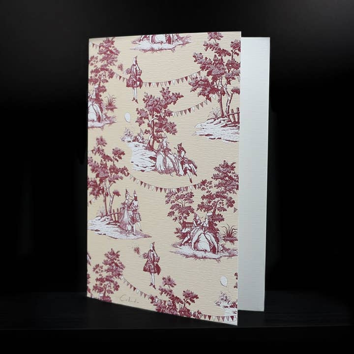 Galantes Ivory Garnet Doppel-Festivalkarte für den Großhandel von Editions MaT