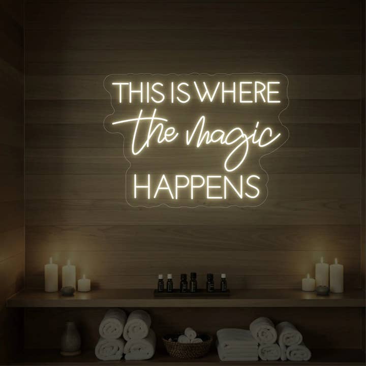 C'est ici que la magie opère néon. pour la vente par Light Your Way