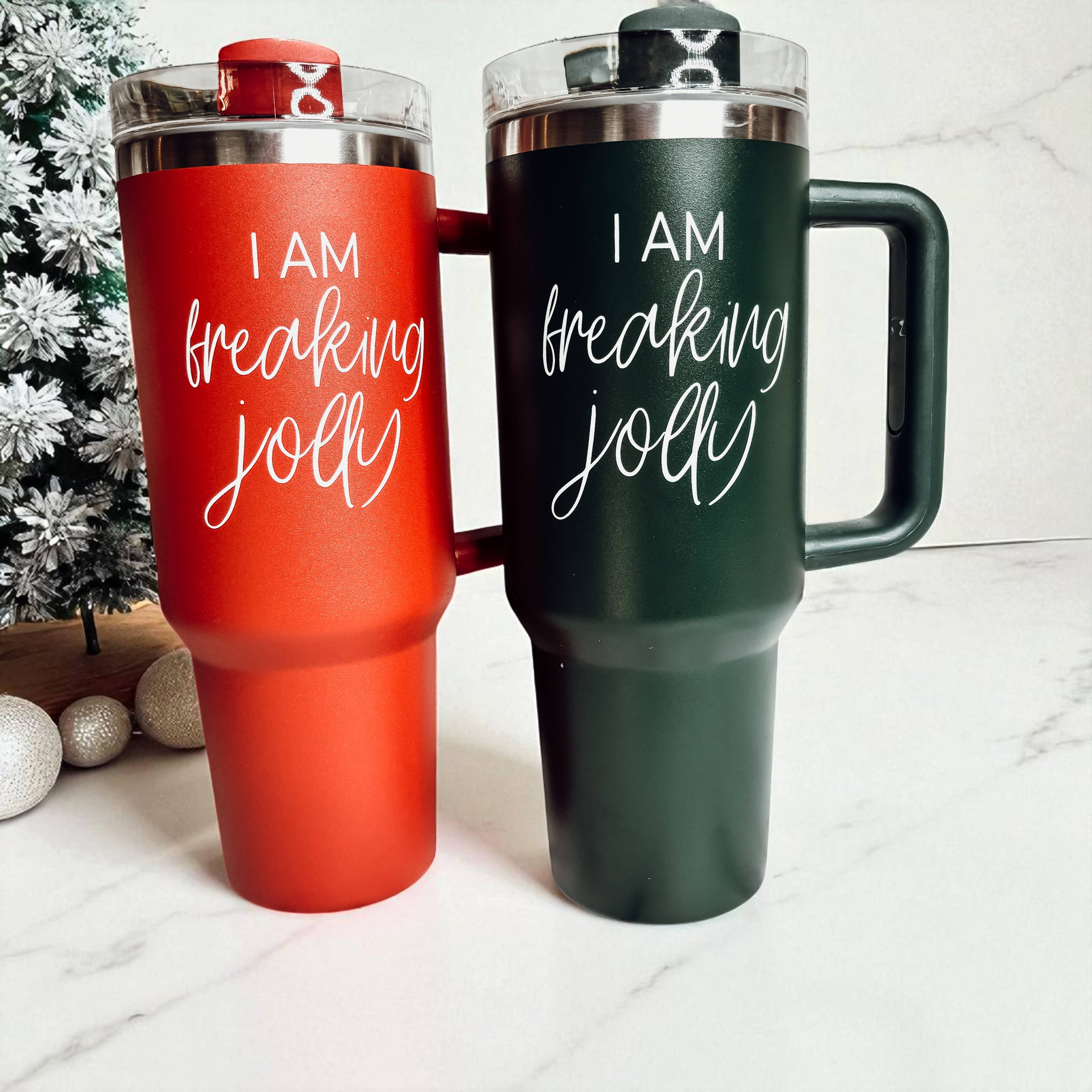 Gia Roma - Wholesale Insulated Mug/Tumbler - Funny Christmas Coffee Mugs, Red Holiday Tumblers With Straw74