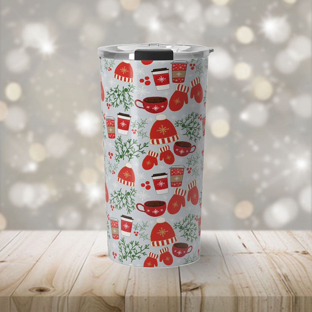 Lauren Ullrich Art - Wholesale Insulated Mug/Tumbler - Coffee & Mittens Travel Mug1