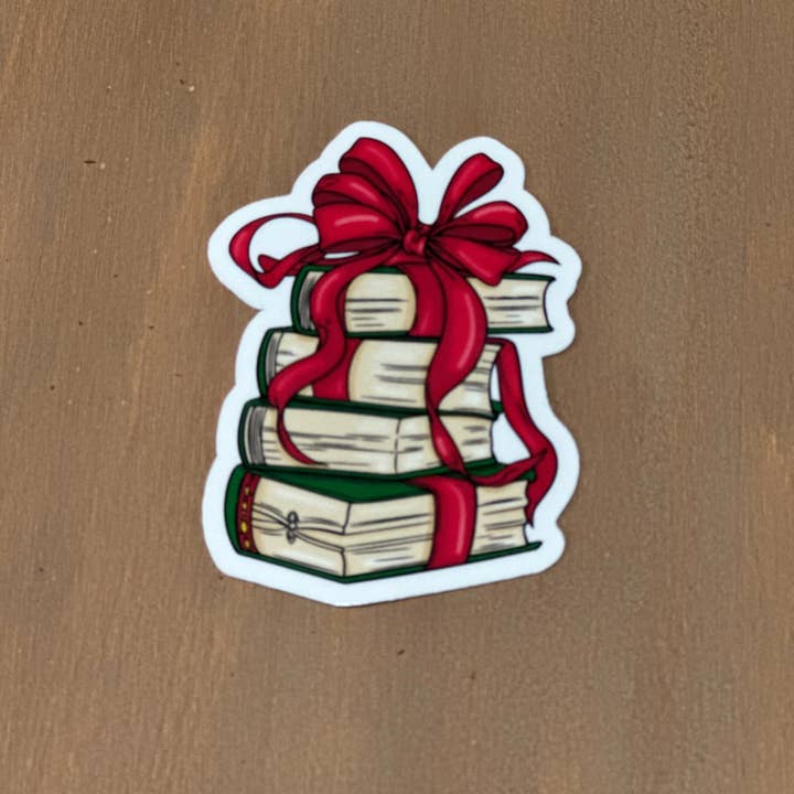 Messterpieces - Wholesale Sticker - Holiday Book Stack Sticker
