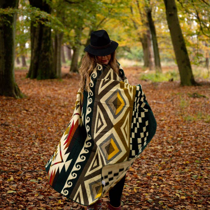 EcuaFina - Wholesale Throw blanket - Alpaca Native Blanket - Cayambe Green - 190 cm X 225 cm2