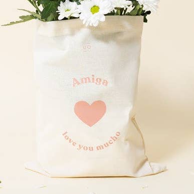 “Amiga Love You Mucho” New Cloth Gift Bag for wholesale by UO