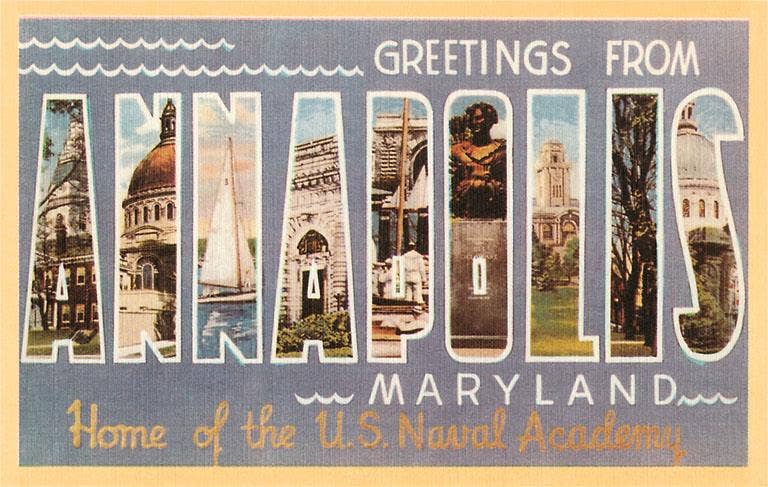 Found Image Press - Wholesale Stationery/Notecard Set - Greeting Card MD-199 Greetings from Annapolis0