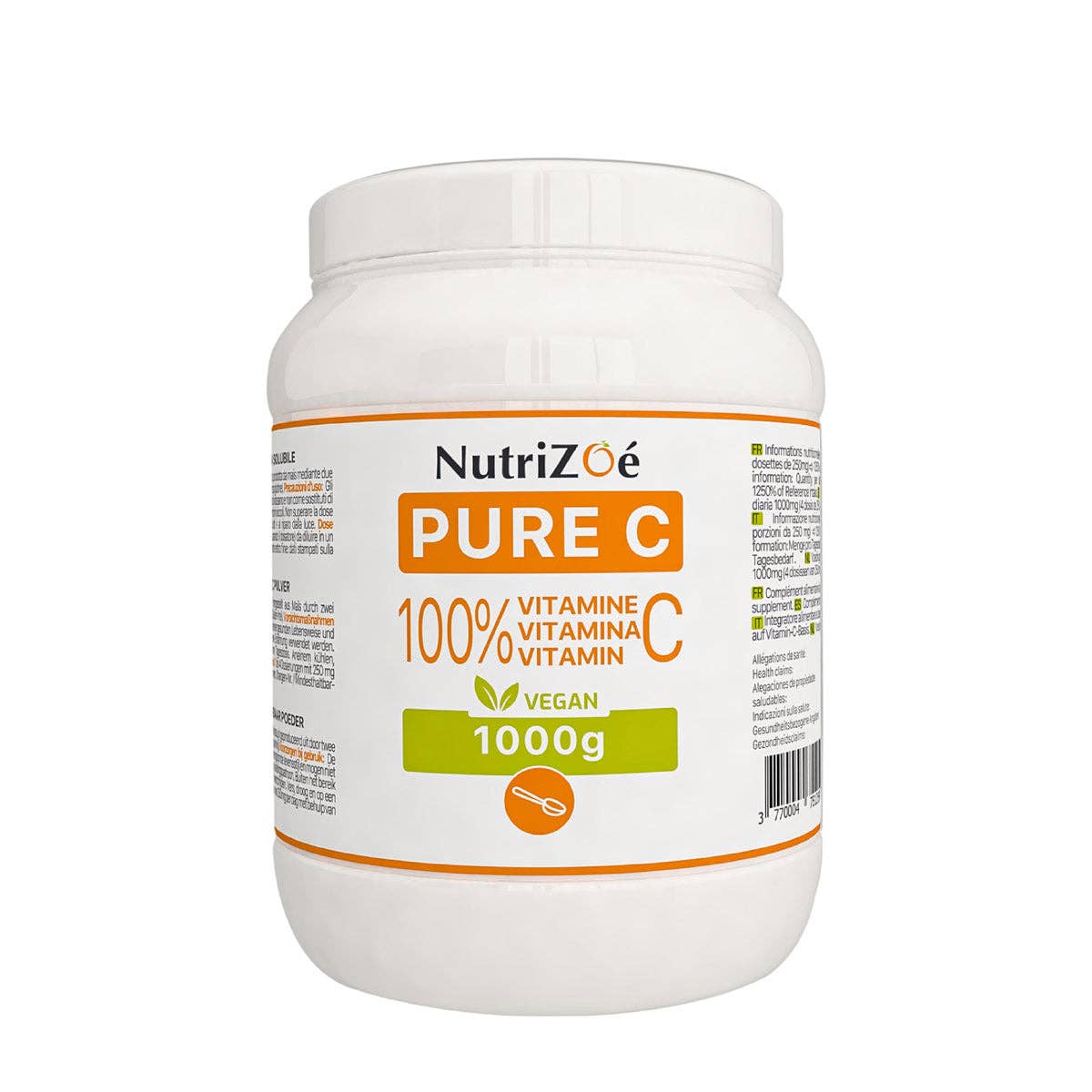 NutriZoé - Venta al por mayor Suplementos/vitaminas para beber - Polvo puro de vitamina C4