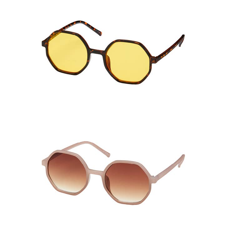 1312 Vintage - Metal Octogen Sunglasses for wholesale by Blue Gem Sunglasses Inc