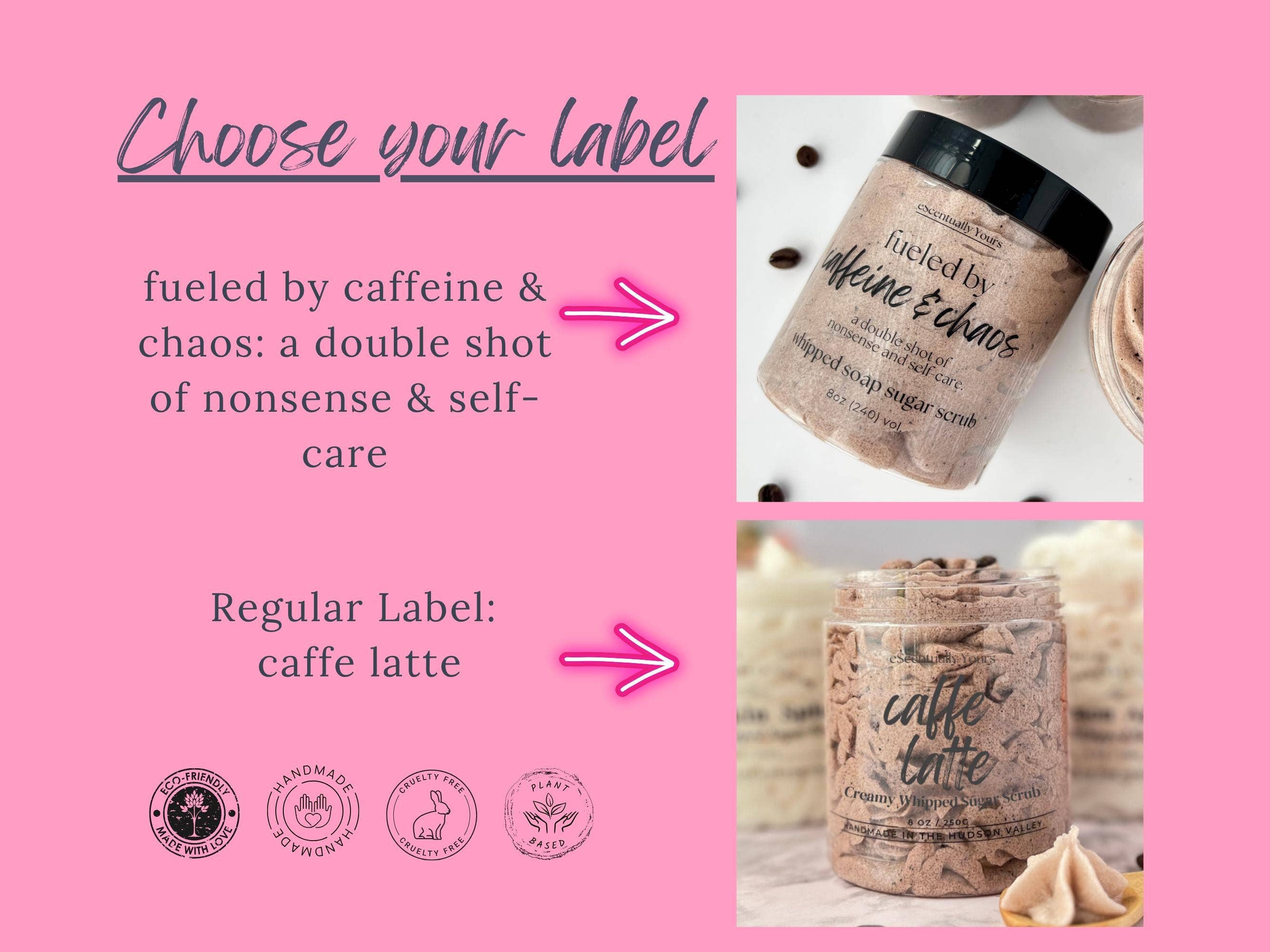 eScentually Yours - Wholesale Body Scrub/Exfoliant - Caffe Latte Foaming Sugar Scrub - Fueled by Caffeine & Chaos5