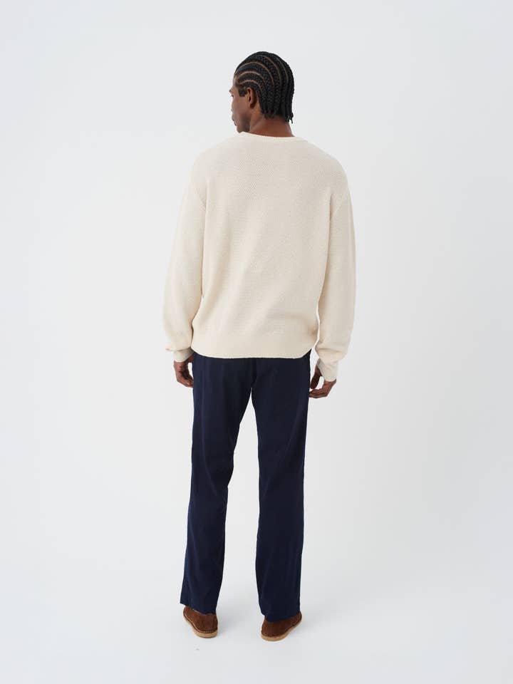 THE (REAL) GARCIA - Wholesale Knit Sweater - Men's - STRUCTURED SWEATER STONE4