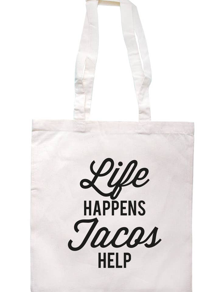 Life Happens Taco's Help Draagtas TB1586 voor wholesale door Illustrated Identity