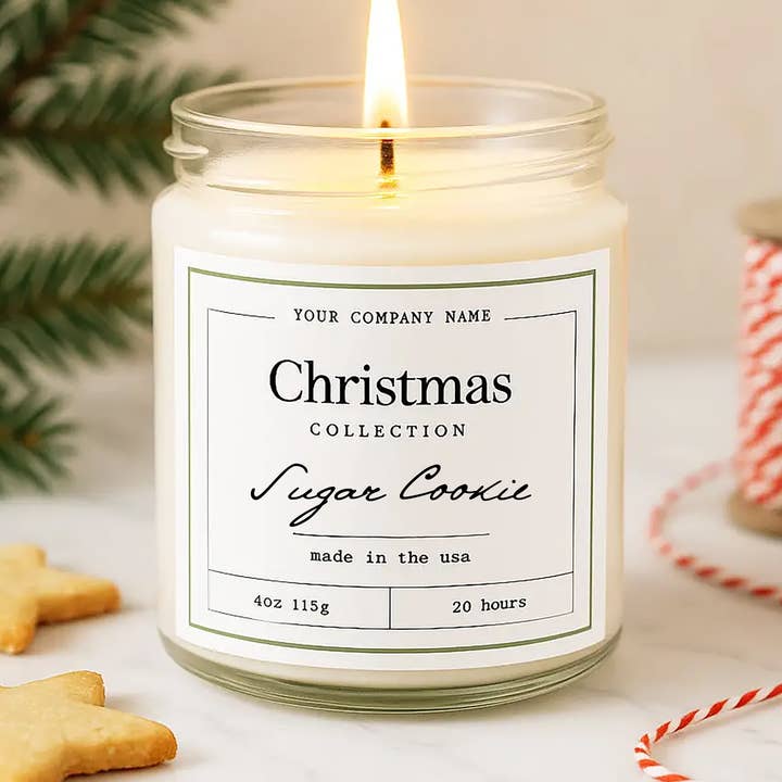 Retail Ready Wholesale , Holiday Clear Glass Jar Candle for wholesale by Candle Bliss