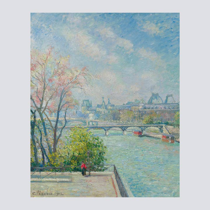 Le Louvre, Manhã, Primavera (1902) Impressão de Arte Fina por atacado de Milisima Studio