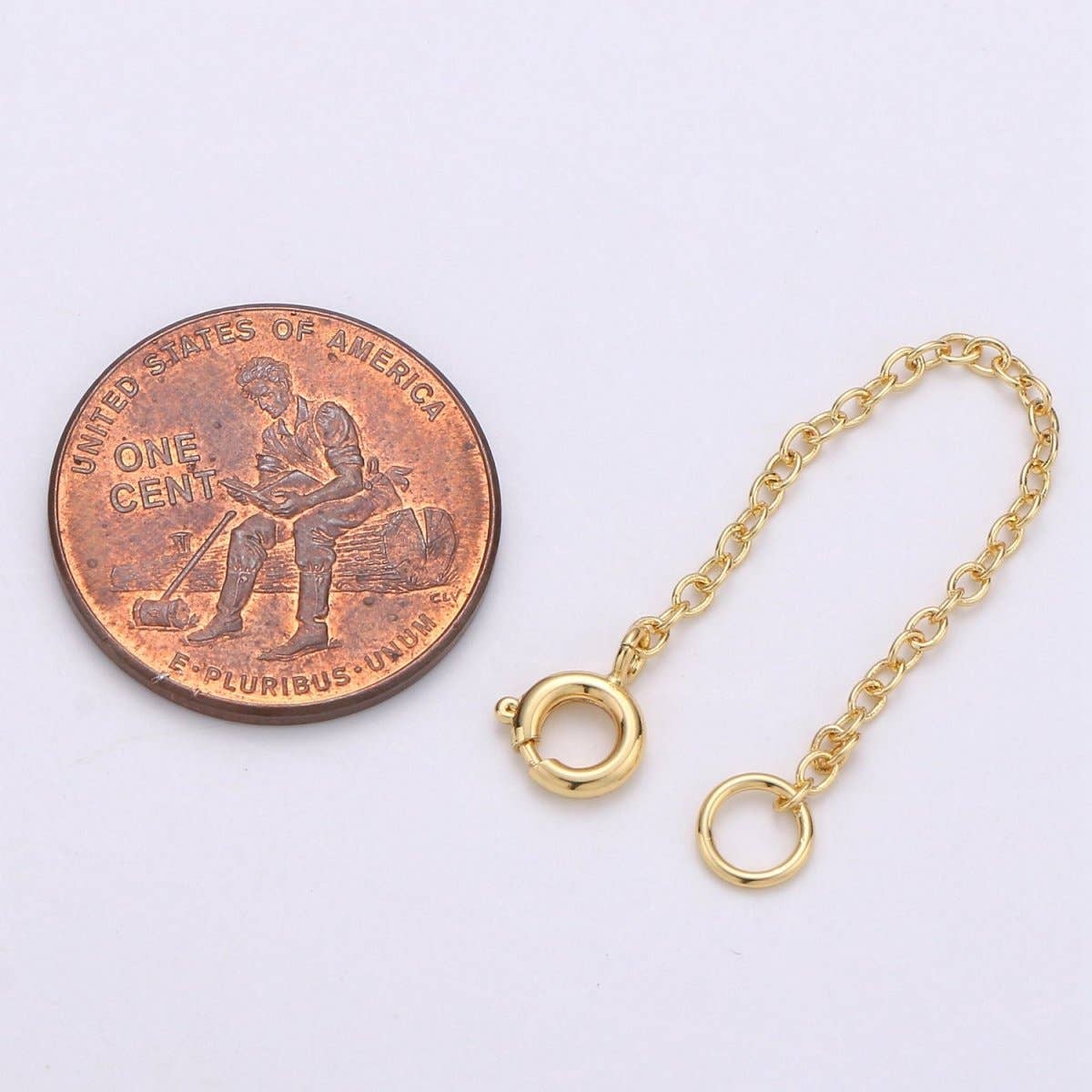 Aim Eternal - Wholesale Link & Chain Necklace - 14K Gold Filled Chain Extender For Necklace Bracelet Wholesale Extensions & Extenders with spring clasp K-3972