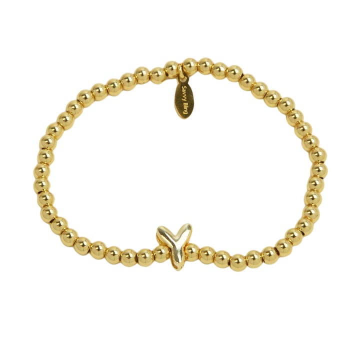 Savvy Bling - Wholesale Beaded Bracelet - Initial Bubble Bracelet25