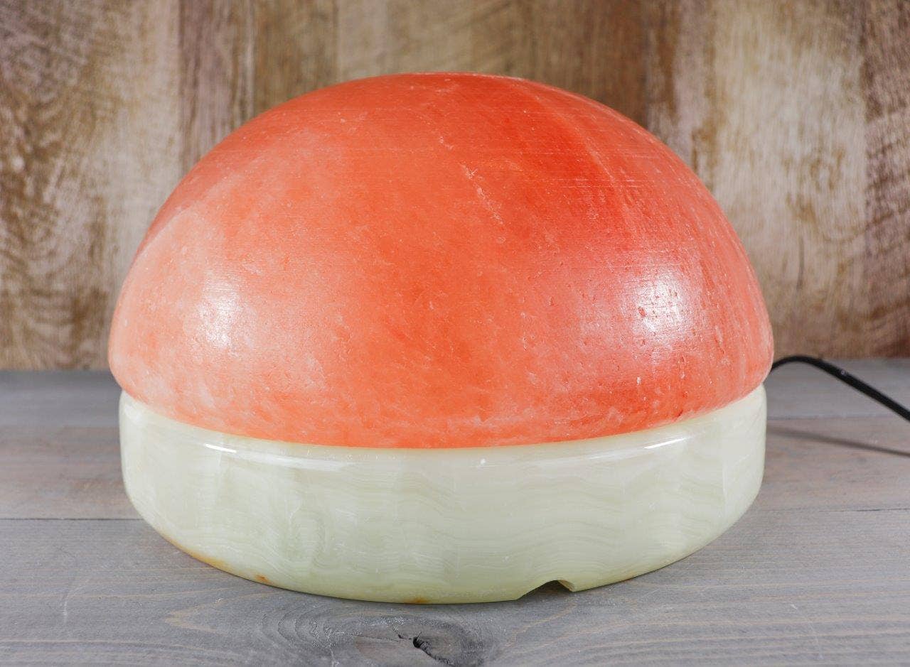 Himalayan Secrets - Wholesale Salt Lamp - 11" Himalayan Dome Lamp Onyx Marble Base w/ 40-Watt Bulb1