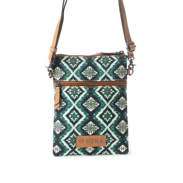 MYRA - EU – Großhandel Umhängetasche - Damen – Grand Mesa Memories Umhängetasche in Grün2