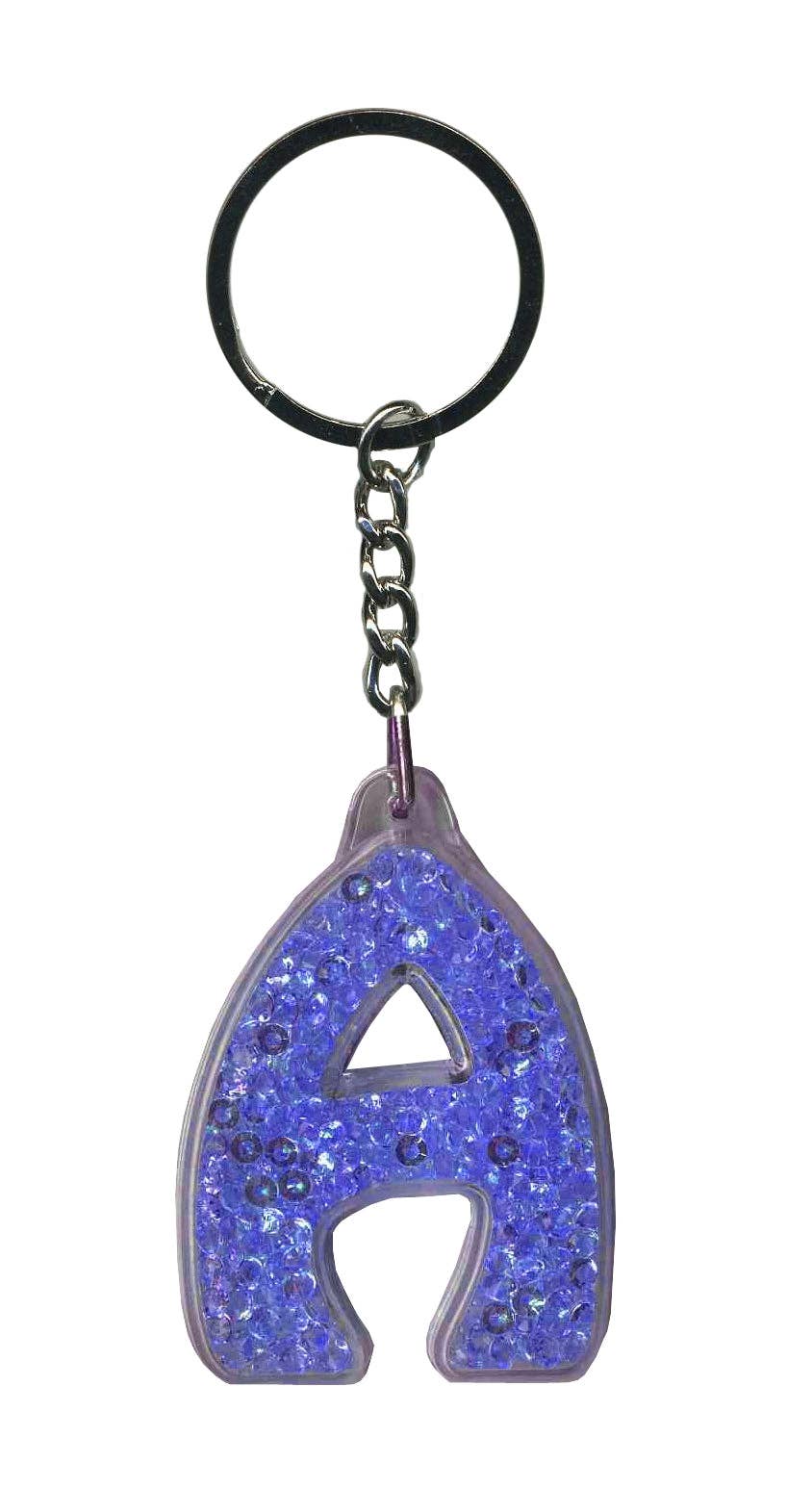 Instant Gifts International – wholesale Keychain – Women's – Itzy Glitzy Keyrings - Initial Letters18