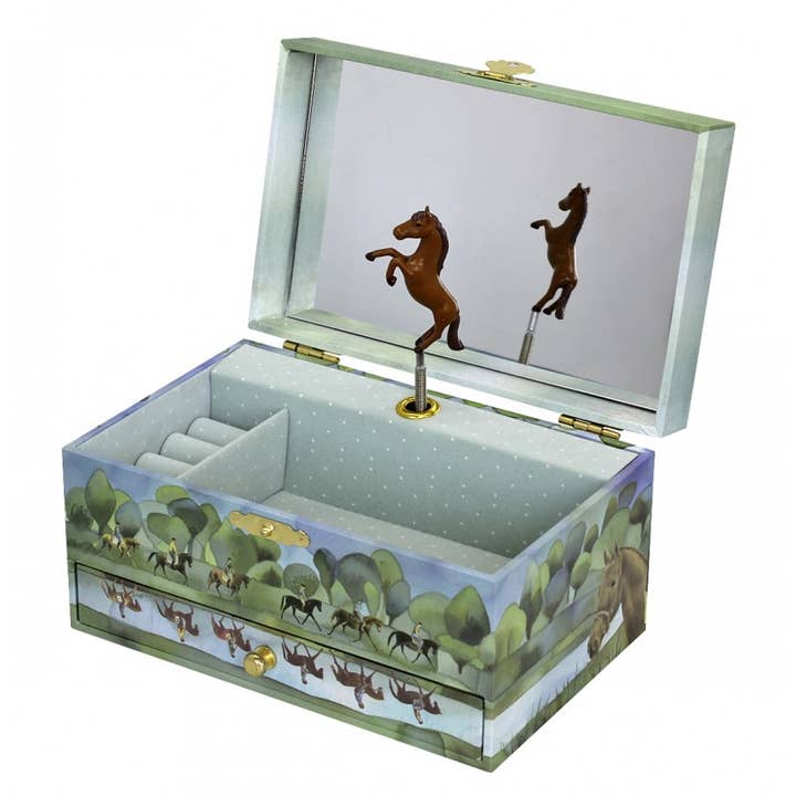TROUSSELIER SAS - Wholesale Jewelry Box/Organizer - Kids - Normandy Horse Musical Jewelry Box2