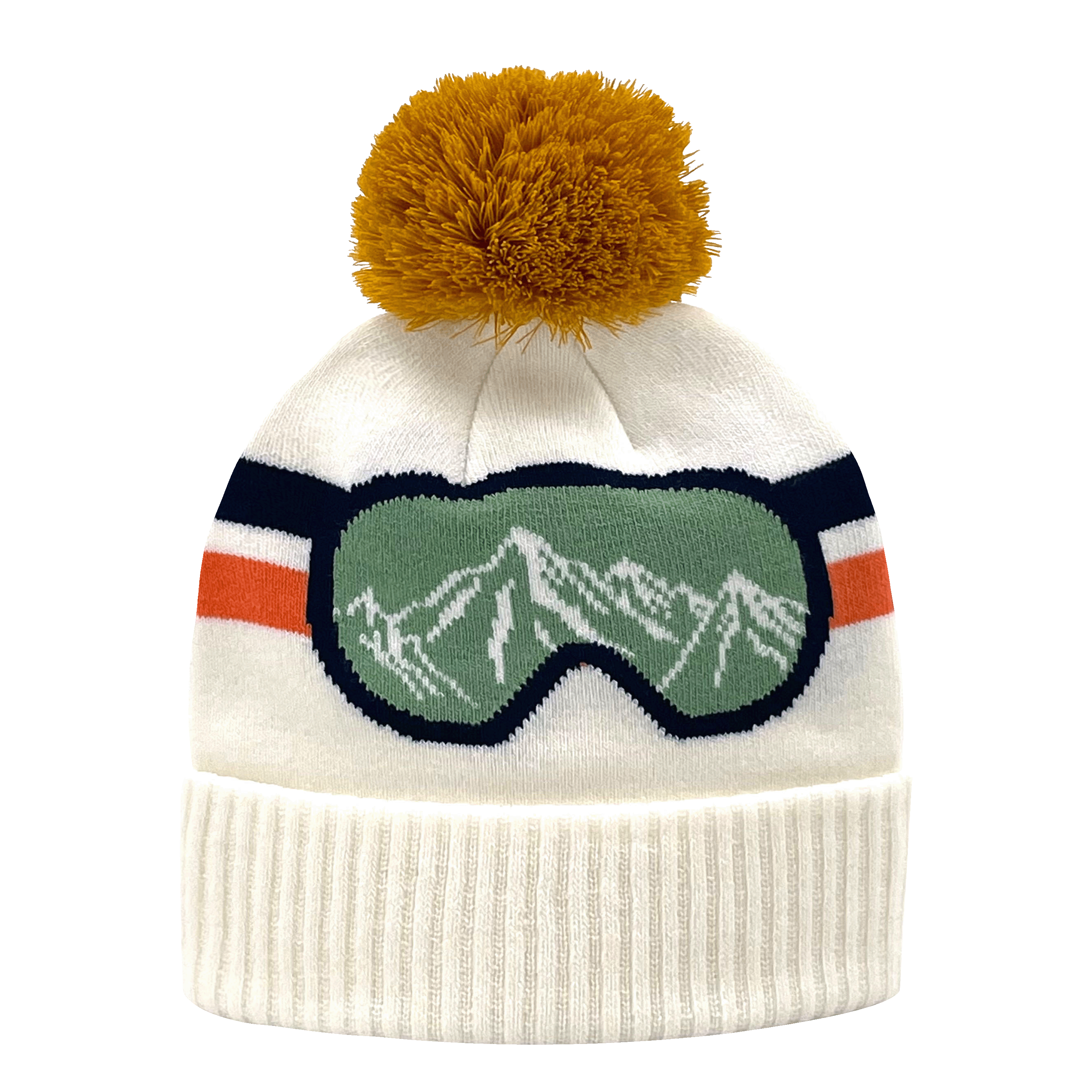 Northern Icons Creations INC - Wholesale Beanie - Unisex - Vintage Ski Goggle Beanie Hat with Mountain View Pom Pom Knit Cap0